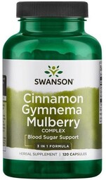 Swanson Kompleks cynamonu, gymnemy i morwy, 120 kapsułek