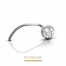 BLOMDAHL KOLCZYK DO NOSA HIPOALERGICZNY BEZEL CRYSTAL 3
