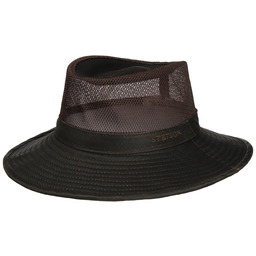 Kapelusz Tekstylny Vented Crown by Stetson, ciemnobrązowy ,