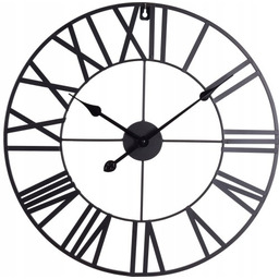 Zegar Metal Czarny Loft 57 CM