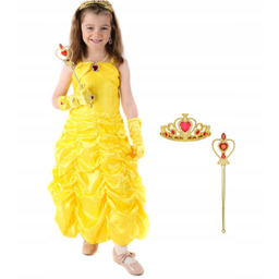 Strój Kostium Sukienka Bella Piękna I Bestia Dodatki