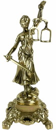 Temida figurka mosiądz bogini sprawiedliwości 22,5cm