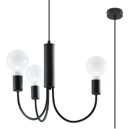 Piccolo 3 czarny - Sollux Lighting - żyrandol