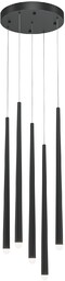 CASCADE Lampa wisząca czarna pięciokrotna 31W LED 2400lm