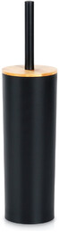 Szczotka do toalety ze stojakiem metalowa czarna 36,5