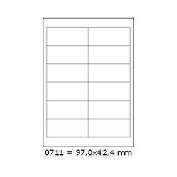 Samoprzylepne etykiety 97 x 42,4 mm, 12 etykiet,