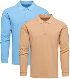 Zestaw 2szt bluzka polo premium z długim rękawem
