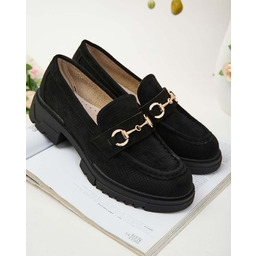 Royalfashion Ażurowe damskie mokasyny z łańcuszkiem Imerila-36