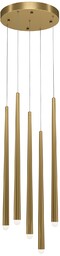 CASCADE Lampa wisząca złota pieciokrotna 31W LED 2250lm