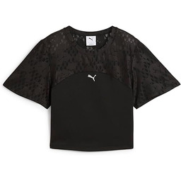 PUMA Koronkowy top - krótki PUMA czarny