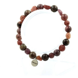 Bransoletka z brazylijskich rubinów i pereł Mogok -