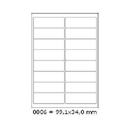 Samoprzylepne etykiety 99,1 x 34 mm, 16 etykiet,