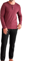 Piżama męska Dn-nightwear PMB.5238 bordowa