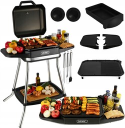 Grill elektryczny Ogrodowy Duży 5w1 Stojący 3050W Mocy