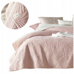 ROOM99 Narzuta na łóżko kanapę sofę 240x260 pudrowy