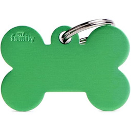 My Family tag Big Bone Aluminium Zielona płytka