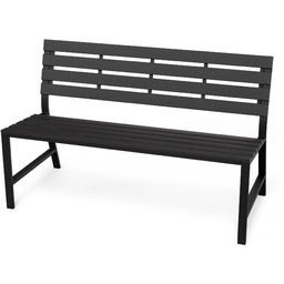 Ławka ogrodowa 130 cm Tarzo - Czarna