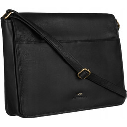 Peterson pojemna męska skórzana torba na laptopa