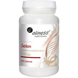 Selen L-selenometionina 200 g suplement diety 100 tabletek