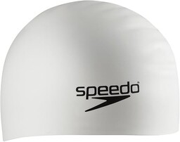 Speedo Uniseks USXSILICONELONGHAIRCAPA Czepek Pływacki, Biały