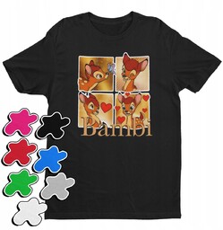 Koszulka T-Shirt Dziecięca Z Nadrukiem Bambi Tuptuś Dziewczynki
