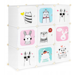 Szafka Regał Dla Dzieci Modułowa 9 Półek Dziecięca