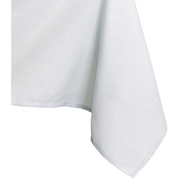 AmeliaHome Obrus plamoodporny błyszczący owalny 140x220 cm biały