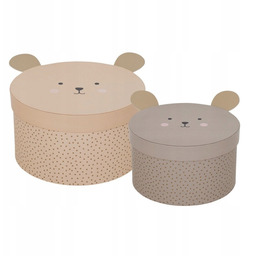 Okrągłe pudełka miś zestaw Jabadabado