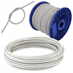 Lina Stalowa Pcv 3mm 100 mb Ocynkowana Linka