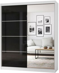 Szafa MULTI - 31 183 Biały Czarny półpołysk