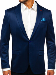 Granatowa marynarka męska elegancka Denley 022