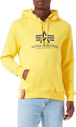 ALPHA INDUSTRIES Męska bluza z kapturem, basic, nieprzejrzysta,