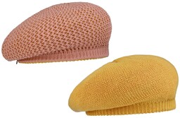 Beret Dwustronny by bedacht, różowy, One Size
