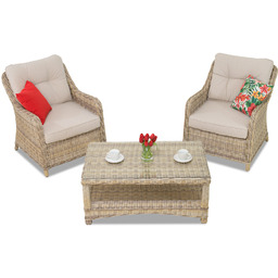 Zestaw technorattanowy Toledo Terrace beż Garden Point