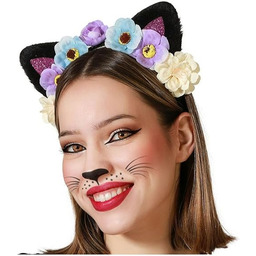 BigBuy Carnival Opaska Kwiaty Uszy
