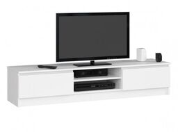 Szafka rtv, NOVA 160x40x33 cm, biel, mat