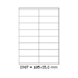 Samoprzylepne etykiety 105 x 35 mm, 16 etykiet,