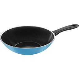 Ballarini Wok 28 cm niebieski aluminium okrągły