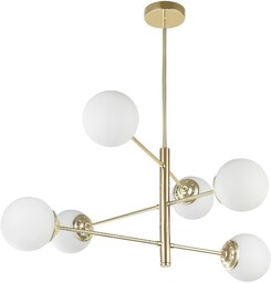 ŻYRANDOL LAMPA SUFITOWA WISZĄCA NOWOCZESNA ZŁOTO KLASYCZNE BIAŁE