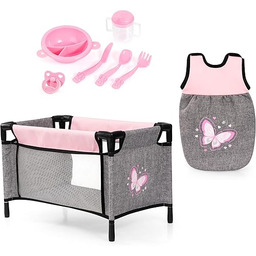 Bayer Design 61733AE Łóżeczko dla lalek z śpiworkiem
