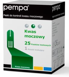 Paski do kontroli kwasu moczowego - 25 pasków