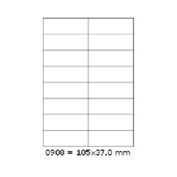 Samoprzylepne etykiety 105 x 37 mm, 16 etykiet,