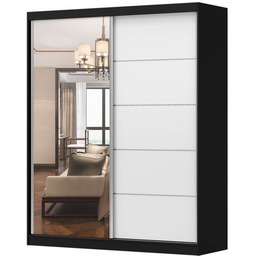 Szafa BELLA - 03 Czarny Biały z lustrem