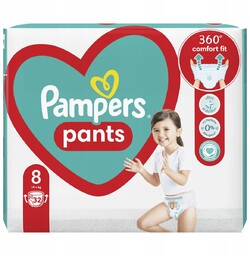 Pieluchomajtki Pampers Pants Rozmiar 8 32 szt.