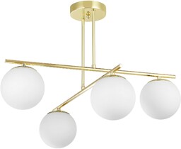 LAMPA SUFITOWA WISZĄCA ŻYRANDOL NOWOCZESNA ZŁOTO KLASYCZNE BIAŁE