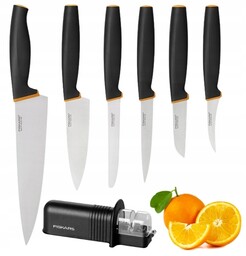 Fiskars Control+ Kpl 6 Noży +ostrzałka Ceramiczna Roll-sharp