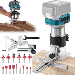 Frezarka Górnowrzecionowa Do Drewna Uniwersalna Ręczna Zestaw Frezów