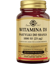 Solgar Witamina D3 1000 IU, 100 pastylek