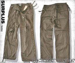 spodnie bojówki SQUARED ZIPP HOSE - kolor oliwkowy-S