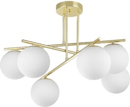 LAMPA SUFITOWA WISZĄCA ŻYRANDOL NOWOCZESNA ZŁOTO KLASYCZNE BIAŁE